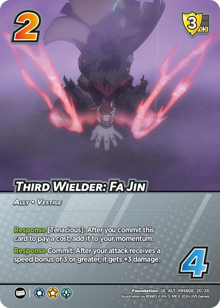 Third Wielder: Fa Jin (Alternate Art) [Challenger Series: My Hero Academia - Dark Hero Arc] | Total Play