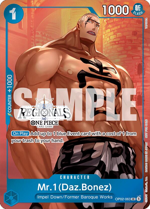 Mr.1 (Daz.Bonez) (Online Regional 2024 Vol. 3) [One Piece Promotion Cards] | Total Play