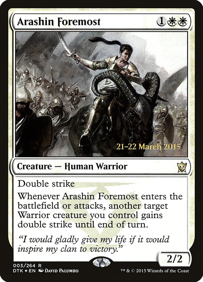 Arashin Foremost [Dragons of Tarkir Prerelease Promos] | Total Play