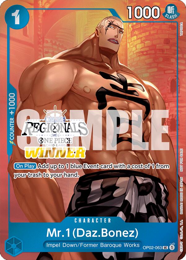 Mr.1 (Daz.Bonez) (Online Regional 2024 Vol. 3) [Winner] [One Piece Promotion Cards] | Total Play