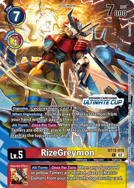 RizeGreymon [BT13-015] (Ultimate Cup 2024) [Versus Royal Knights Booster] | Total Play