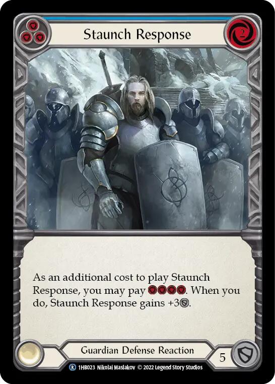 Staunch Response (Blue) [1HB023] (History Pack 1 Bravo Blitz Deck) | Total Play