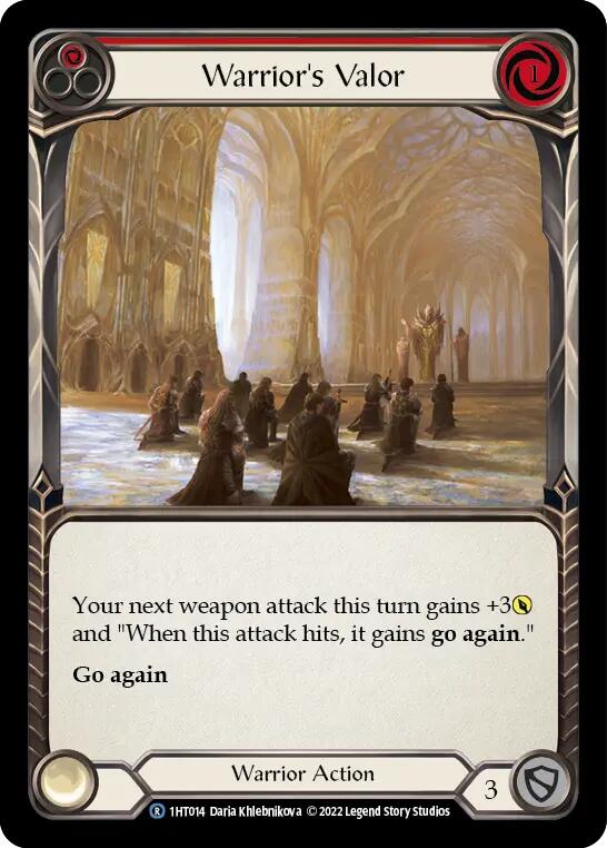Warrior's Valor (Red) [1HT014] (History Pack 1 Dorinthea Blitz Deck) | Total Play