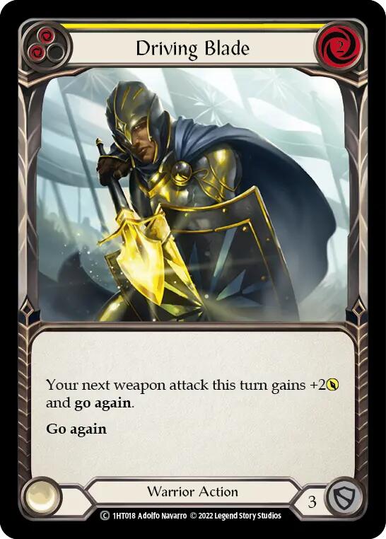 Driving Blade (Yellow) [1HT018] (History Pack 1 Dorinthea Blitz Deck) | Total Play