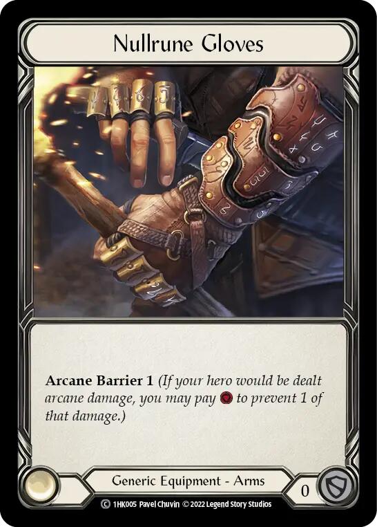 Nullrune Gloves [1HK005] (Historic Pack 1 Blitz Deck: Kano) | Total Play