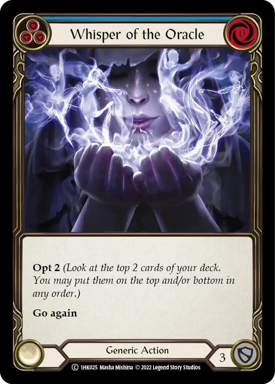 Whisper of the Oracle (Blue) [1HK025] (Historic Pack 1 Blitz Deck: Kano) | Total Play