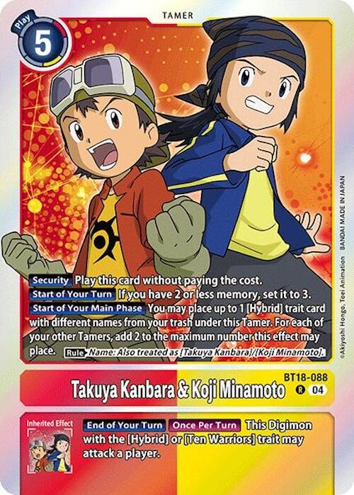 Takuya Kanbara & Koji Minamoto [BT18-088] [Release Special Booster 2.0] | Total Play