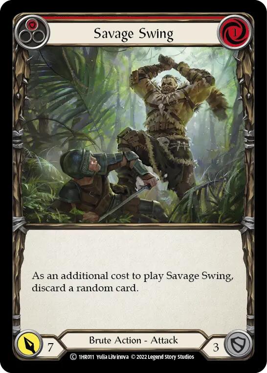 Savage Swing (Red) [1HR011] (Historic Pack 1 Blitz Deck Rhinar) | Total Play