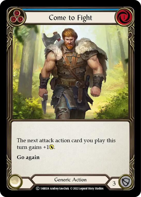 Come to Fight (Blue) [1HR024] (Historic Pack 1 Blitz Deck Rhinar) | Total Play
