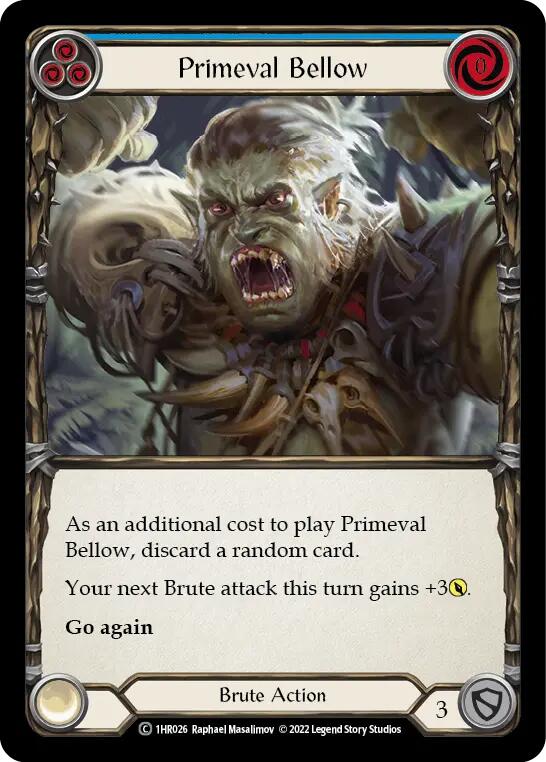 Primeval Bellow (Blue) [1HR026] (Historic Pack 1 Blitz Deck Rhinar) | Total Play