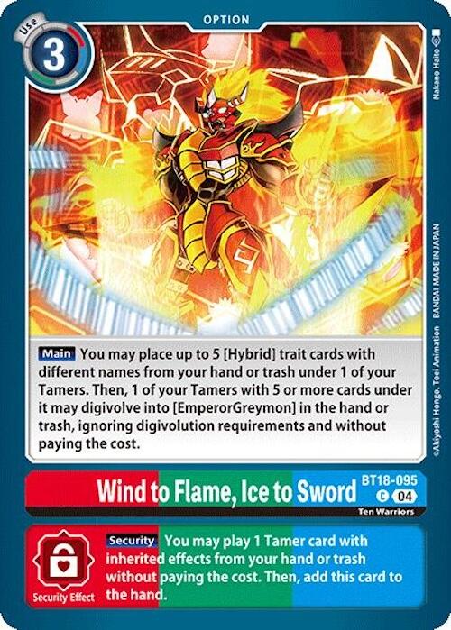 Wind to Flame, Ice to Sword [BT18-095] [Release Special Booster 2.0] | Total Play