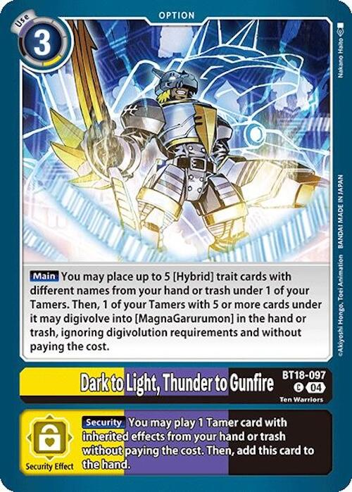 Dark to Light, Thunder to Gunfire [BT18-097] [Release Special Booster 2.0] | Total Play