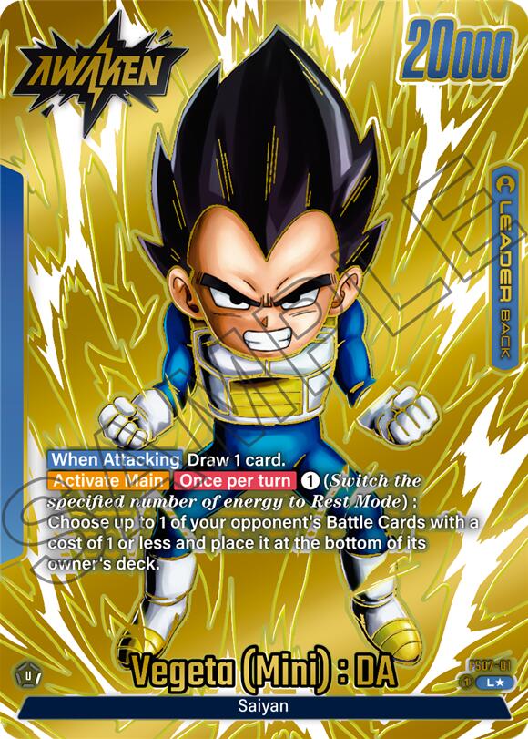 Vegeta (Mini) : DA (Gold) [Fusion World Tournament Cards] | Total Play