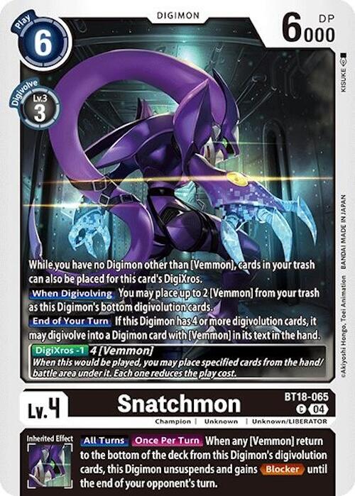 Snatchmon [BT18-065] [Release Special Booster 2.0] | Total Play