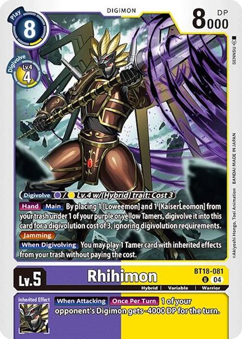 Rhihimon [BT18-081] [Release Special Booster 2.0] | Total Play