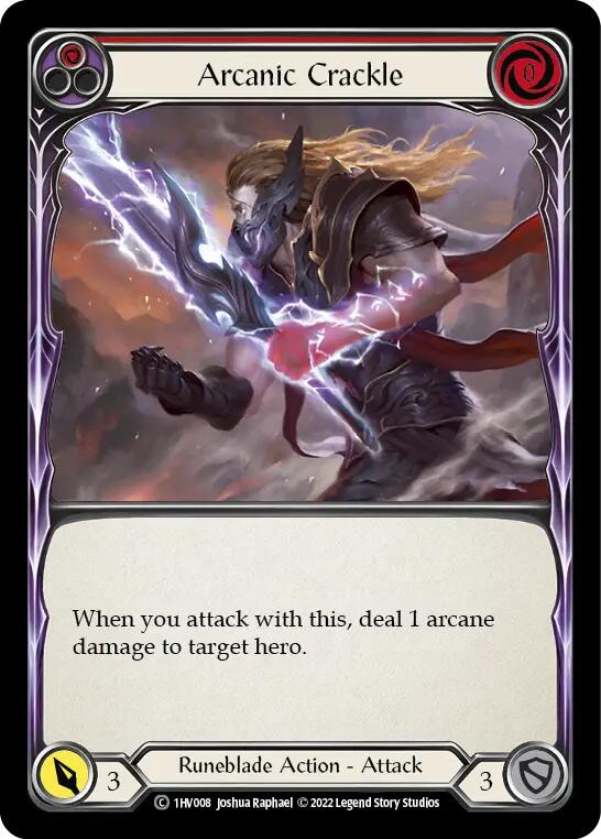 Arcanic Crackle (Red) [1HV008] (Historic Pack 1 Blitz Deck Viserai) | Total Play