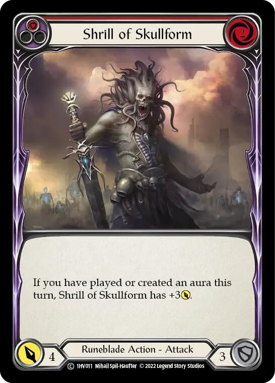 Shrill of Skullform (Red) [1HV011] (Historic Pack 1 Blitz Deck Viserai) | Total Play