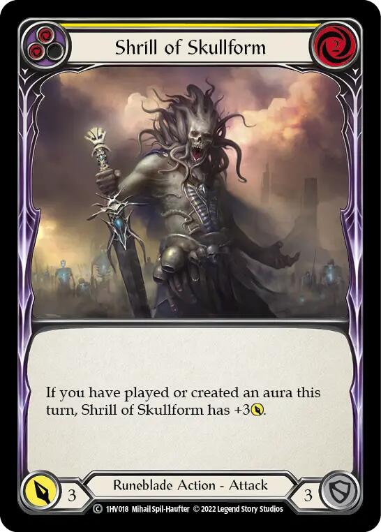 Shrill of Skullform (Yellow) [1HV018] (Historic Pack 1 Blitz Deck Viserai) | Total Play