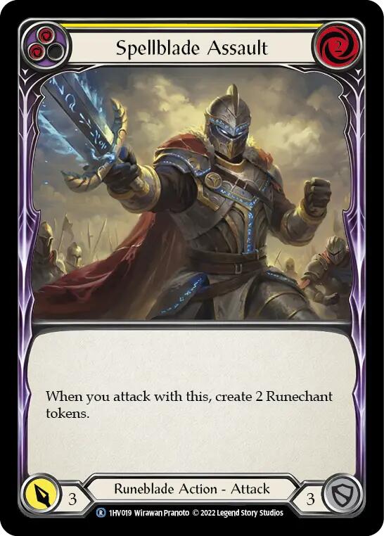 Spellblade Assault (Yellow) [1HV019] (Historic Pack 1 Blitz Deck Viserai) | Total Play