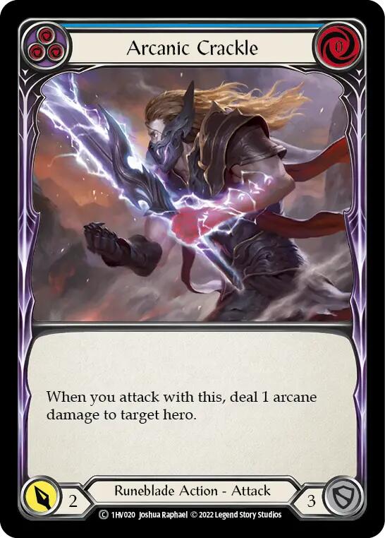 Arcanic Crackle (Blue) [1HV020] (Historic Pack 1 Blitz Deck Viserai) | Total Play