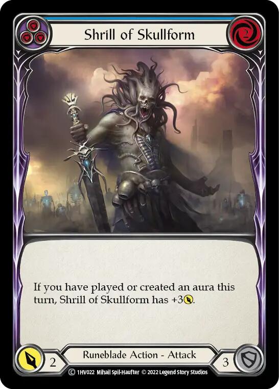 Shrill of Skullform (Blue) [1HV022] (Historic Pack 1 Blitz Deck Viserai) | Total Play