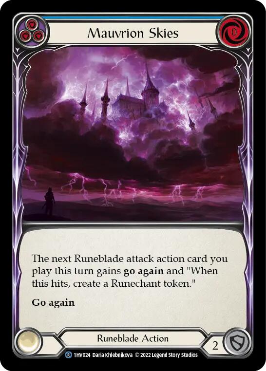 Mauvrion Skies (Blue) [1HV024] (Historic Pack 1 Blitz Deck Viserai) | Total Play