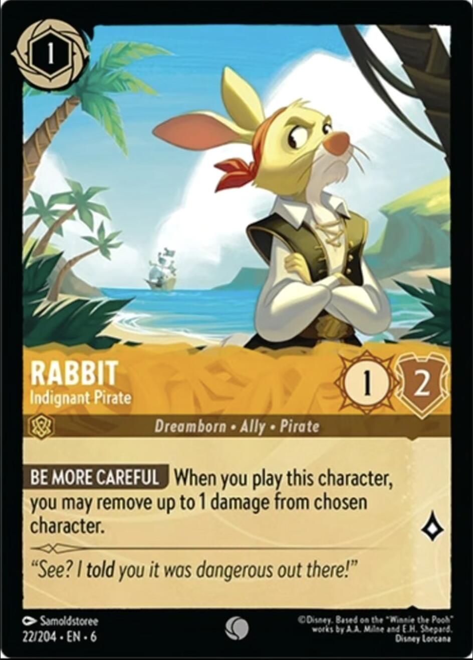Rabbit - Indignant Pirate (22/204) [Azurite Sea] | Total Play