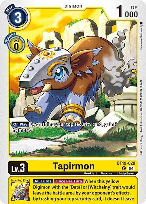 Tapirmon [BT19-029] [Release Special Booster 2.0] | Total Play