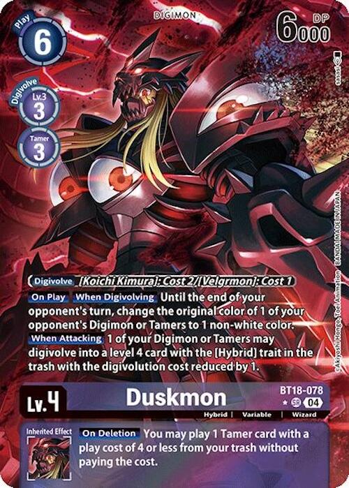 Duskmon [BT18-078] (Alternate Art) [Release Special Booster 2.0] | Total Play