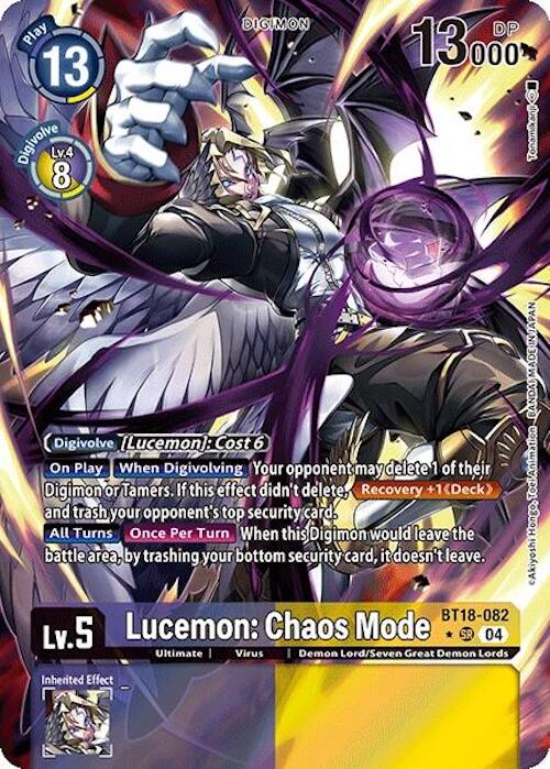 Lucemon: Chaos Mode [BT18-082] (Alternate Art) [Release Special Booster 2.0] | Total Play