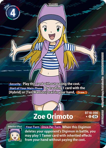 Zoe Orimoto [BT18-090] (Release Special Booster 2.0: Box Promotion Pack) [Release Special Booster 2.0] | Total Play