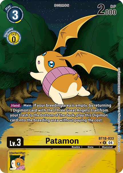 Patamon [BT18-033] (Release Special Booster 2.0: Box Promotion Pack) [Release Special Booster 2.0] | Total Play