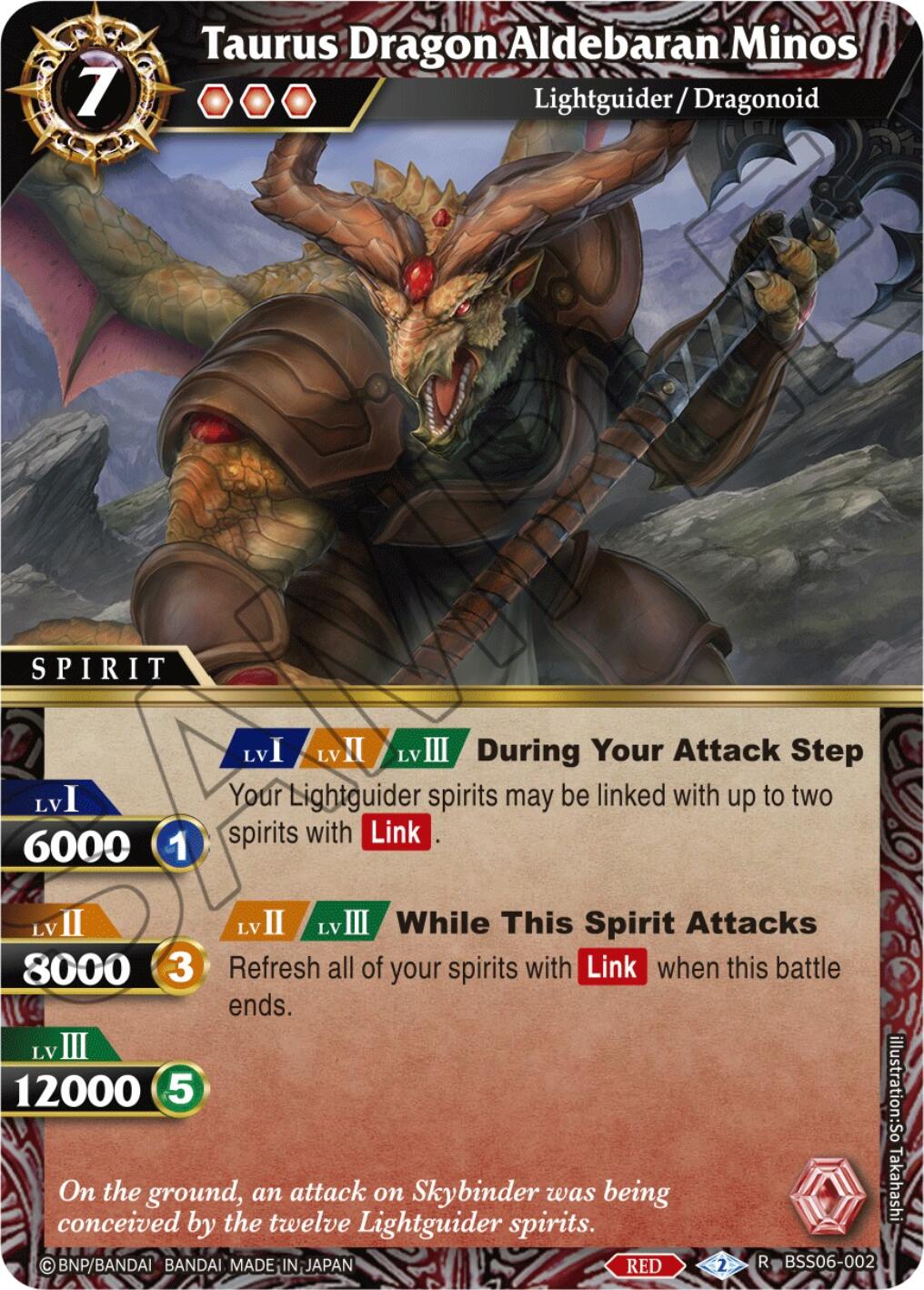 Taurus Dragon Aldebaran Minos (BSS06-002) [Generational Link] | Total Play