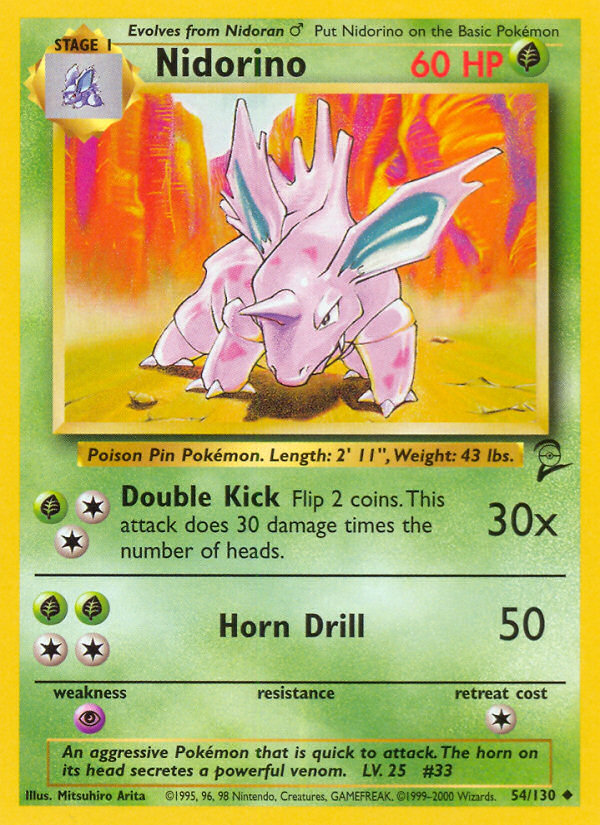 Nidorino (54/130) [Base Set 2] | Total Play