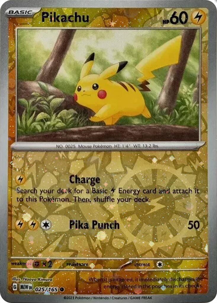 Pikachu (025/165) (Cosmos Holo) (Costco Exclusive) [Miscellaneous Cards] | Total Play