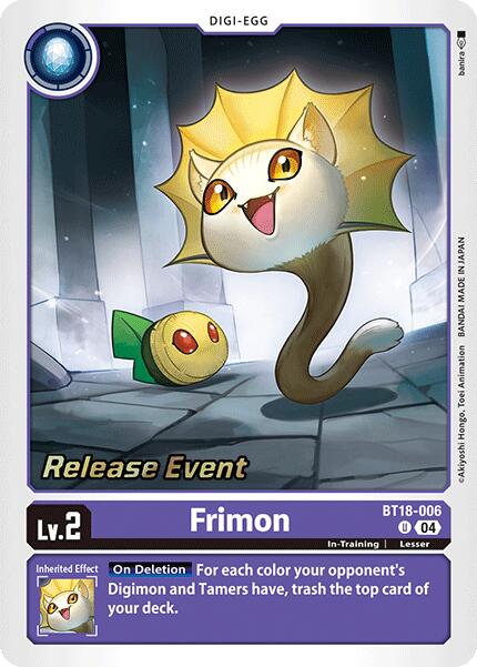 Frimon [BT18-006] [Release Special Booster 2.0 Pre-Release Cards] | Total Play