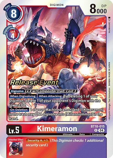 Kimeramon [BT18-015] [Release Special Booster Ver.2.0 Pre-Release Cards] | Total Play