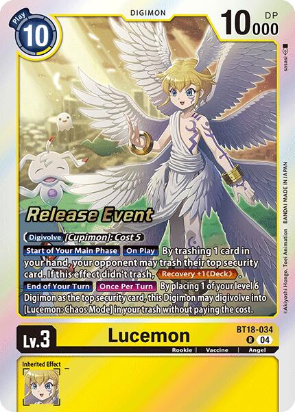 Lucemon [BT18-034] [Release Special Booster Ver.2.0 Pre-Release Cards] | Total Play