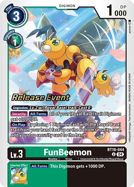 FunBeemon [BT18-044] [Release Special Booster Ver.2.0 Pre-Release Cards] | Total Play