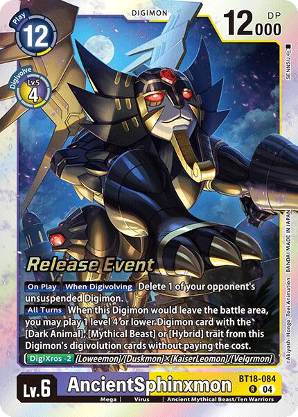 AncientSphinxmon [BT18-084] [Release Special Booster Ver.2.0 Pre-Release Cards] | Total Play