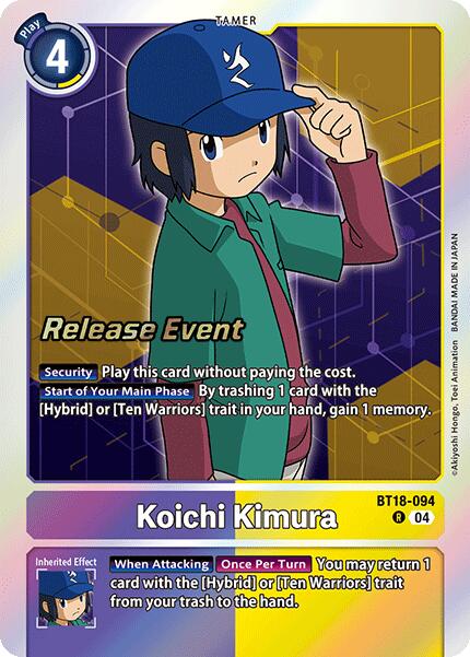 Koichi Kimura [BT18-094] [Release Special Booster Ver.2.0 Pre-Release Cards] | Total Play