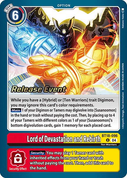 Lord of Devastation and Rebirth [BT18-096] [Release Special Booster Ver.2.0 Pre-Release Cards] | Total Play