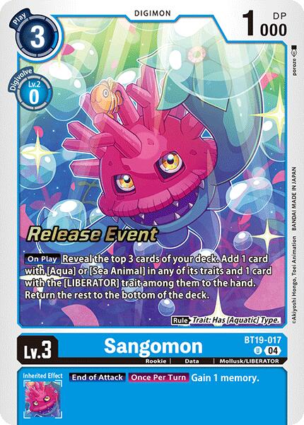 Sangomon [BT19-017] [Release Special Booster Ver.2.0 Pre-Release Cards] | Total Play