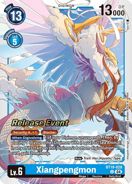 Xiangpengmon [BT19-028] [Release Special Booster Ver.2.0 Pre-Release Cards] | Total Play