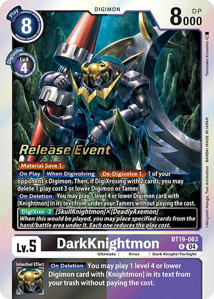 DarkKnightmon [BT19-063] [Release Special Booster Ver.2.0 Pre-Release Cards] | Total Play