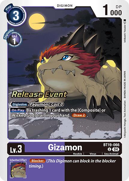 Gizamon [BT19-066] [Release Special Booster Ver.2.0 Pre-Release Cards] | Total Play