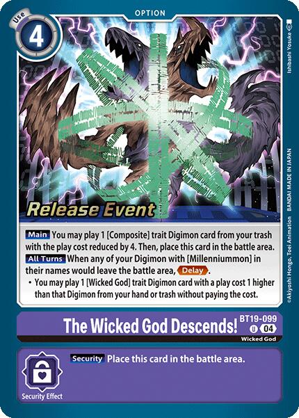 The Wicked God Descends! [BT19-099] [Release Special Booster Ver.2.0 Pre-Release Cards] | Total Play