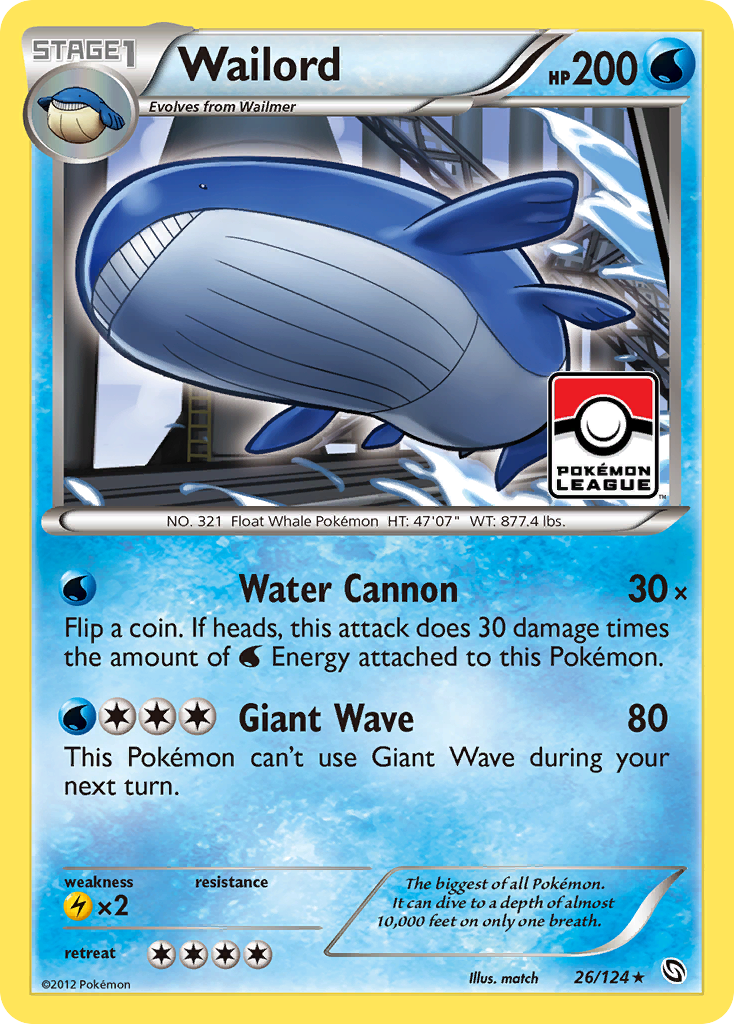 Wailord (26/124) [Black & White: Dragons Exalted] | Total Play