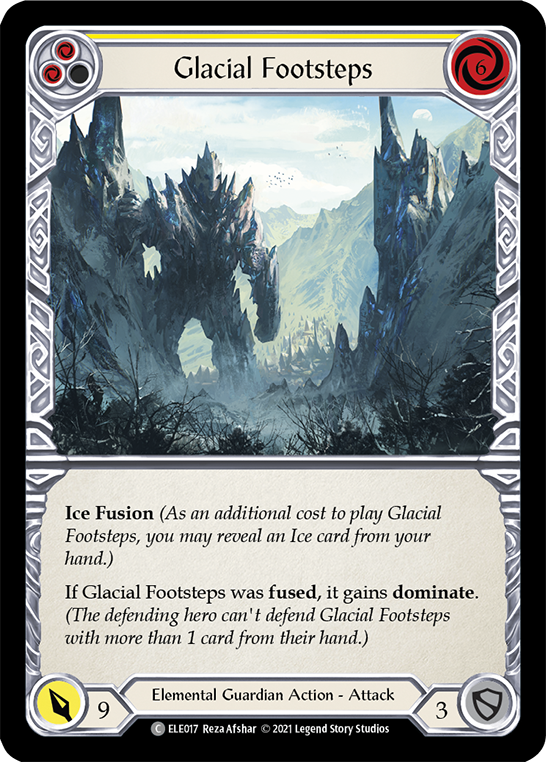 Glacial Footsteps (Yellow) [ELE017] (Tales of Aria)  1st Edition Normal | Total Play