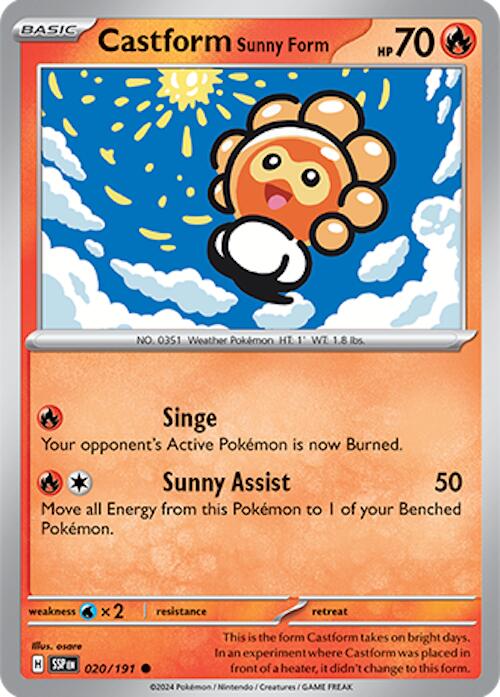 Castform Sunny Form (020/191) [Scarlet & Violet: Surging Sparks] | Total Play